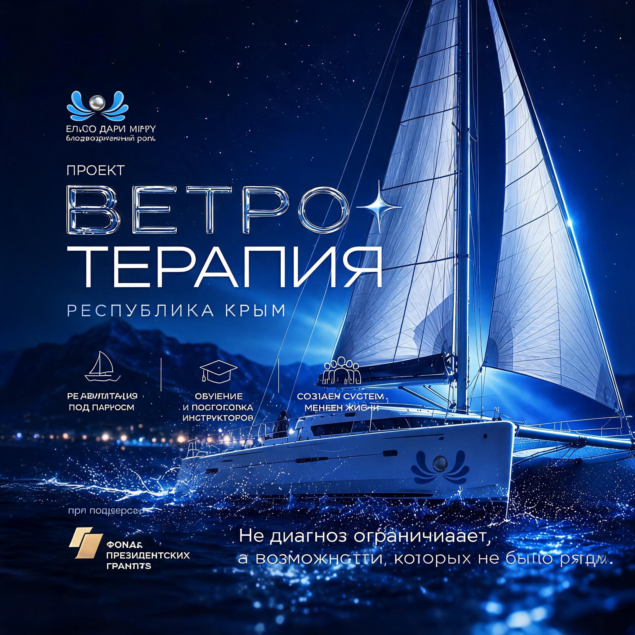 17 июля 2026 Старт проекта «ВЕТРОтерапия. Крым» при поддержке Фонда президентских грантов